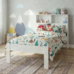 Nöa and Nani Joni Single Bed with Storage 3FT White for Kids, Teenagers, Adults - thumbnail 1