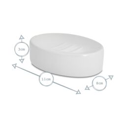 Harbour Housewares Ceramic Soap Dish - Grey Stripe - thumbnail 3