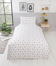 Rapport Home Scandi Bears Duvet Cover Set with Pillowcase in White - Size: Single - thumbnail 2