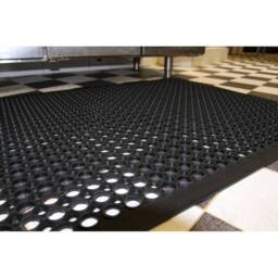 Kelvenix Heavy Duty Large Rubber Ring Mat in Black - Size: 100 cm diameter - thumbnail 4