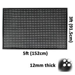 Kelvenix Heavy Duty Large Rubber Ring Mat in Black - Size: 100 cm diameter - thumbnail 2