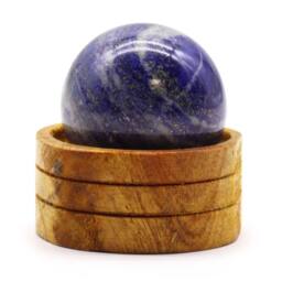 KDMD Afghan Lapis 50mm Gemstone Sphere with Stand - Spiritual Use in Blue - thumbnail 3