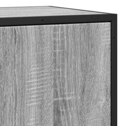 Berkfield Home Sideboard Grey Sonoma 68x35x76 cm Engineered Wood & Metal - Size: 68 x 35 x 76 cm - thumbnail 8