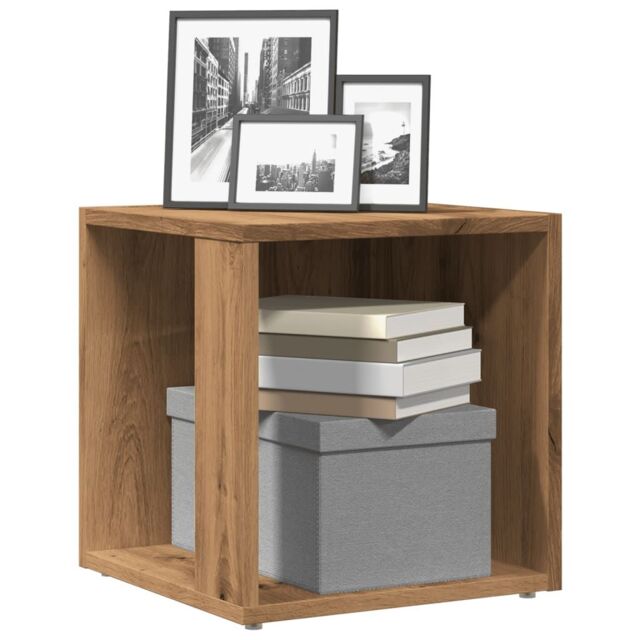 Berkfield Home Side Table Artisan Oak 33x33x34 cm Engineered Wood in Brown - Size: 33 x 33 x 34 cm - image 1