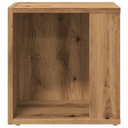 Berkfield Home Side Table Artisan Oak 33x33x34 cm Engineered Wood in Brown - Size: 33 x 33 x 34 cm - thumbnail 5