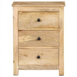 Berkfield Home Bedside Cabinet 45x35x60 cm Solid Mango Wood in Brown - Size: 45 x 35 x 60 cm - thumbnail 2