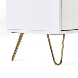 Cheshire Premium Siena 2 Door & 1 Drawer Wardrobe in White - thumbnail 5