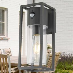 First Choice Lighting Set of 2 Hale - Black Motion Sensor Outdoor Wall Lights - thumbnail 6