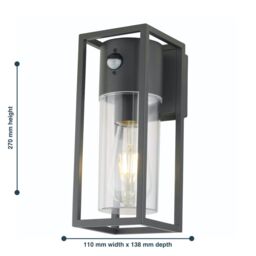First Choice Lighting Set of 2 Hale - Black Motion Sensor Outdoor Wall Lights - thumbnail 7