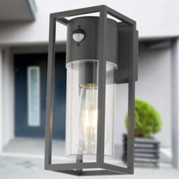First Choice Lighting Set of 2 Hale - Black Motion Sensor Outdoor Wall Lights - thumbnail 5