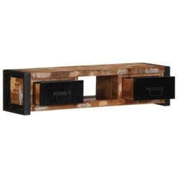 Berkfield Home TV Cabinet 100x30x25 cm Solid Wood Reclaimed in Brown - Size: 100 x 30 x 25 cm - thumbnail 3
