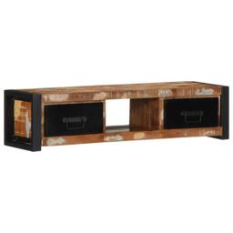 Berkfield Home TV Cabinet 100x30x25 cm Solid Wood Reclaimed in Brown - Size: 100 x 30 x 25 cm - thumbnail 2