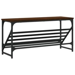 Berkfield Home Shoe Rack Brown Oak 90x30x45 cm Engineered Wood - Size: 90 x 30 x 45 cm - thumbnail 6