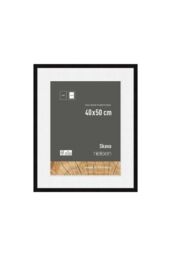 nielsen Skava 40 x 50cm Wooden Picture Frame With 30x40cm Mount & Glass Front in Black - Size: 40 x 50 cm - thumbnail 1