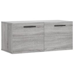 Berkfield Home Wall Cabinet Grey Sonoma 80x36.5x35 cm Engineered Wood - thumbnail 2