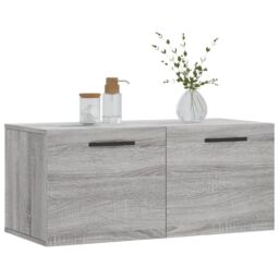 Berkfield Home Wall Cabinet Grey Sonoma 80x36.5x35 cm Engineered Wood - thumbnail 3