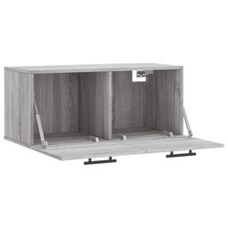 Berkfield Home Wall Cabinet Grey Sonoma 80x36.5x35 cm Engineered Wood - thumbnail 6