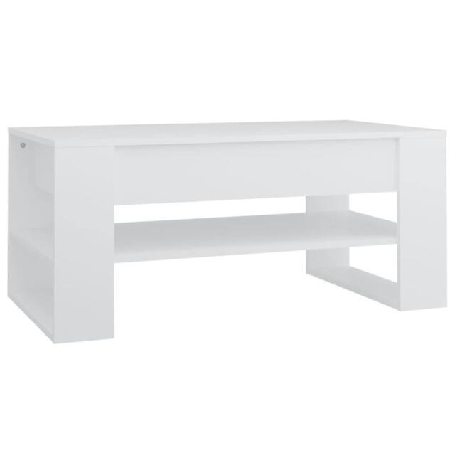 Berkfield Home Coffee Table White 102x55x45 cm Engineered Wood - Size: 102 x 55 x 45 cm - image 1