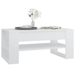 Berkfield Home Coffee Table White 102x55x45 cm Engineered Wood - Size: 102 x 55 x 45 cm - thumbnail 6