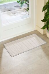 Artsy Mats Circles Neutral Indoor Outdoor Doormat (70 x 40cm) in Beige - Size: 40 cm x 70 cm - thumbnail 1