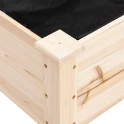 Berkfield Home Wheeled Planter with Liner 118x59x80 cm Solid Wood Fir in Brown - Size: 118 x 59 x 80 cm - thumbnail 4