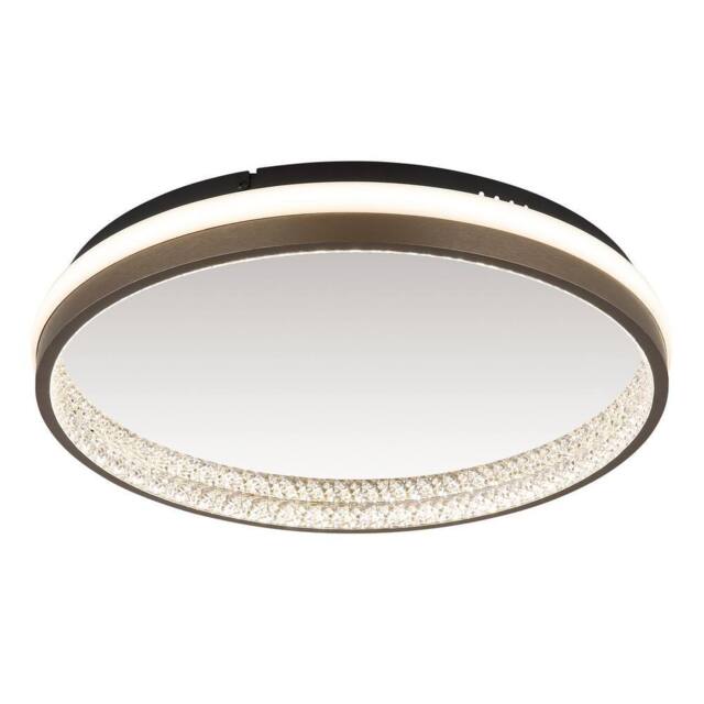 Netlighting Della Integrated LED Semi Flush Ceiling Light Matt Black LED 30006000K - image 1
