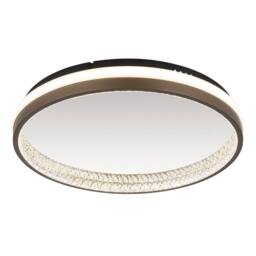 Netlighting Della Integrated LED Semi Flush Ceiling Light Matt Black LED 30006000K