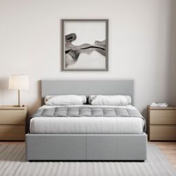 Home Discount Vida Designs Veronica Double Ottoman Bed Frame Velvet Fabric UKFR in Light Grey - thumbnail 3