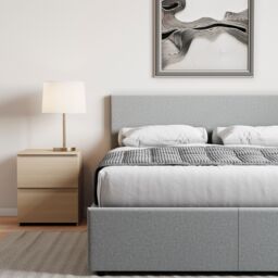 Home Discount Vida Designs Veronica Double Ottoman Bed Frame Velvet Fabric UKFR in Light Grey - thumbnail 4
