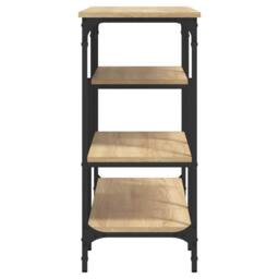 Berkfield Home Console Table with Shelves Sonoma Oak 100x35x75 cm in Light Oak - Size: 100 x 35 x 75 cm - thumbnail 5