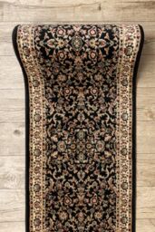 RugsX Heat-Set Royal Runner in Black - Size: 90 cm x 110 cm - thumbnail 5