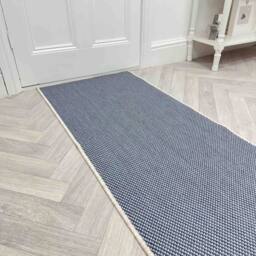 runrug Carpet Runner Rug - Indoor/Outdoor, Reversible, 2mm - 'Coastal' in Blue - Size: 60 cm x 390 cm