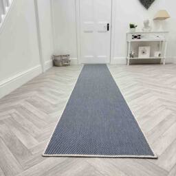 runrug Carpet Runner Rug - Indoor/Outdoor, Reversible, 2mm - 'Coastal' in Blue - Size: 60 cm x 390 cm - thumbnail 3