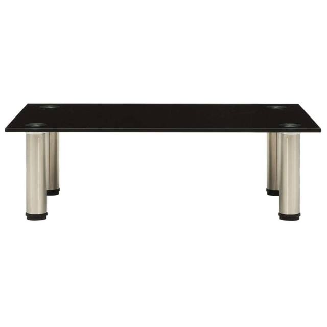 Berkfield Home TV Stand Black 60x35x17 cm Tempered Glass - Size: 60 x 35 x 17 cm - image 1