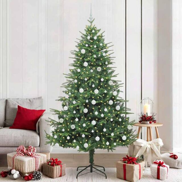 Berkfield Home Artificial Pre-lit Christmas Tree with Ball Set Green 210 cm - image 1