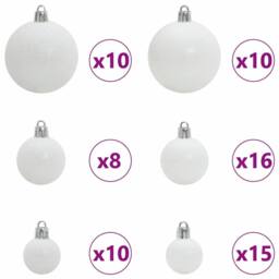 Berkfield Home Artificial Pre-lit Christmas Tree with Ball Set Green 210 cm - thumbnail 7