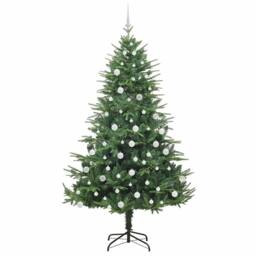 Berkfield Home Artificial Pre-lit Christmas Tree with Ball Set Green 210 cm - thumbnail 4