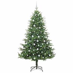Berkfield Home Artificial Pre-lit Christmas Tree with Ball Set Green 210 cm - thumbnail 3