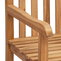 Berkfield Home Outdoor Chairs with Shelf Geometric with Storage Brown Solid teak wood - thumbnail 7