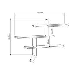 Decortie Leo' Modern Floating Shelf Wall Mounted 123cm Width in Natural - Size: 1 Pack - thumbnail 4