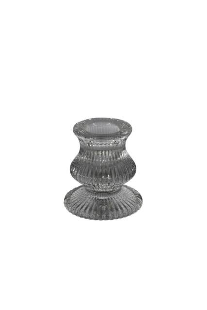 KDMD Grey Eliza Glass Taper Candle Holder 6cm 5 Pack - image 1