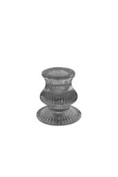 KDMD Grey Eliza Glass Taper Candle Holder 6cm 5 Pack - thumbnail 1