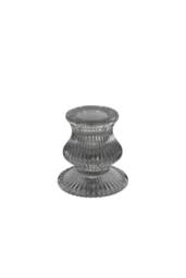 KDMD Grey Eliza Glass Taper Candle Holder 6cm 5 Pack - thumbnail 2