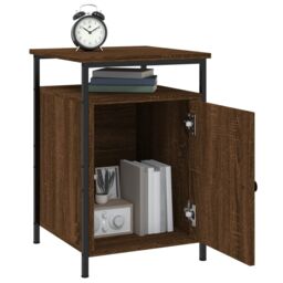 Berkfield Home Bedside Cabinets 2 pcs Brown Oak 40x42x60 cm Engineered Wood - Size: 40 x 42 x 60 cm - thumbnail 5