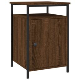 Berkfield Home Bedside Cabinets 2 pcs Brown Oak 40x42x60 cm Engineered Wood - Size: 40 x 42 x 60 cm - thumbnail 3