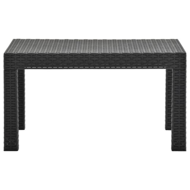 Berkfield Home Garden Table Anthracite 58x58x41 cm PP Rattan in Dark Grey - Size: 58 x 58 x 41 cm - image 1