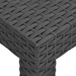 Berkfield Home Garden Table Anthracite 58x58x41 cm PP Rattan in Dark Grey - Size: 58 x 58 x 41 cm - thumbnail 5