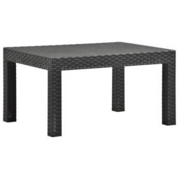 Berkfield Home Garden Table Anthracite 58x58x41 cm PP Rattan in Dark Grey - Size: 58 x 58 x 41 cm - thumbnail 2