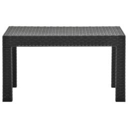 Berkfield Home Garden Table Anthracite 58x58x41 cm PP Rattan in Dark Grey - Size: 58 x 58 x 41 cm - thumbnail 1