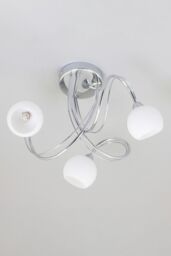 BHS Lighting Soni Flush Ceiling Light in Metallic Silver - thumbnail 2